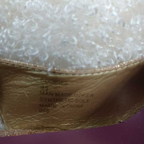 Madden Girl Sookiee Shoes Size 8.5 Gold Glitter Sling Back Platform Heels Pumps - Picture 10 of 10